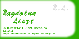 magdolna liszt business card